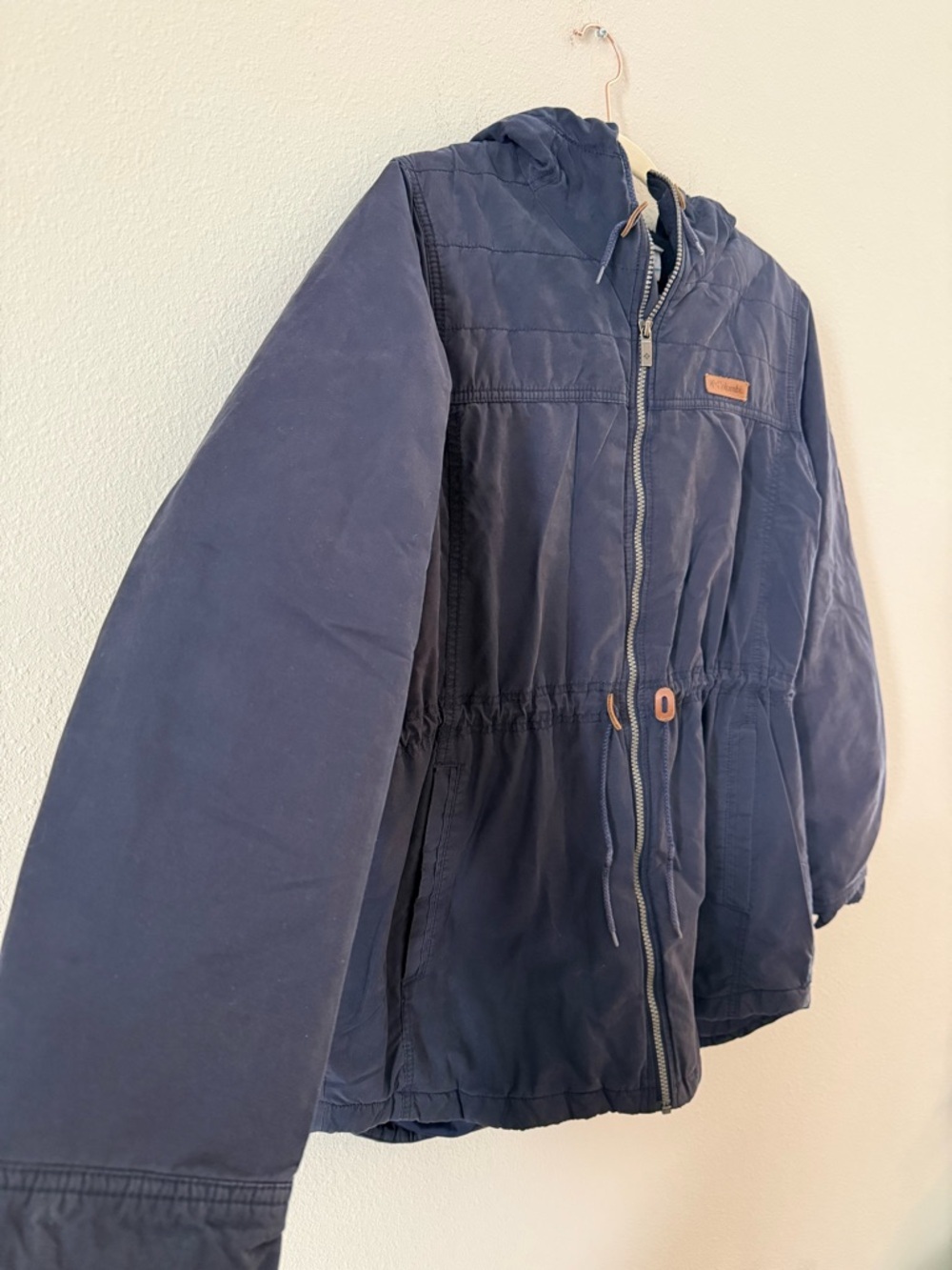 Columbia Women’s Chatfield Hill Jacket Coat Navy Blue Warm Winter Cozy Large - Picture 3 of 8